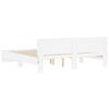 vidaXL gultas rāmis ar galvgali un LED, balts, 180x200 cm