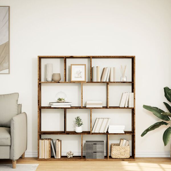 vidaXL grāmatu plaukts, veca koka, 132x29x141,5 cm, inženierijas koks