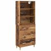 vidaXL Augstais skapītis Vecs koks 69,5 x 32,5 x 180 cm