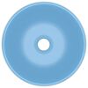 vidaXL izlietne, apaļa, 40x15 cm, matēta gai&scaron;i zila keramika