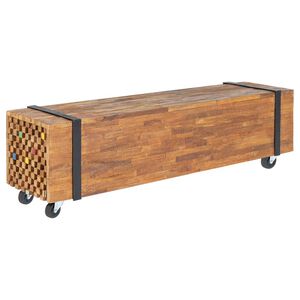vidaXL TV skapītis 110x30x32,5 cm, masīvs tīkkoks