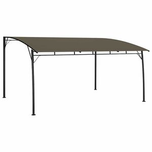 vidaXL dārza nojume, 4x3x2,55 m, pelēkbrūna