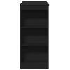vidaXL bāra galds ar plauktiem, melns, 95x47x103,5 cm