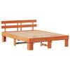 vidaXL Gultas rāmis Vaks brūns 160 x 200 cm Ciets priedes koks