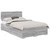 vidaXL Gultas rāmis Pelēks Sonoma 120 x 190 cm Inženierijas koks