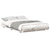 vidaXL Gultas rāmis Balts 120 x 190 cm Ciets priedes koks