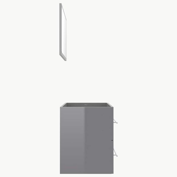 vidaXL 2-daļīgs vannasistabas mēbeļu komplekts, pelēks, skaidu plātne