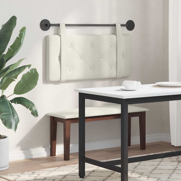 vidaXL Karājo&scaron;s galvgalis Krēmkrāsa 90 x 55 x 5 cm Samts