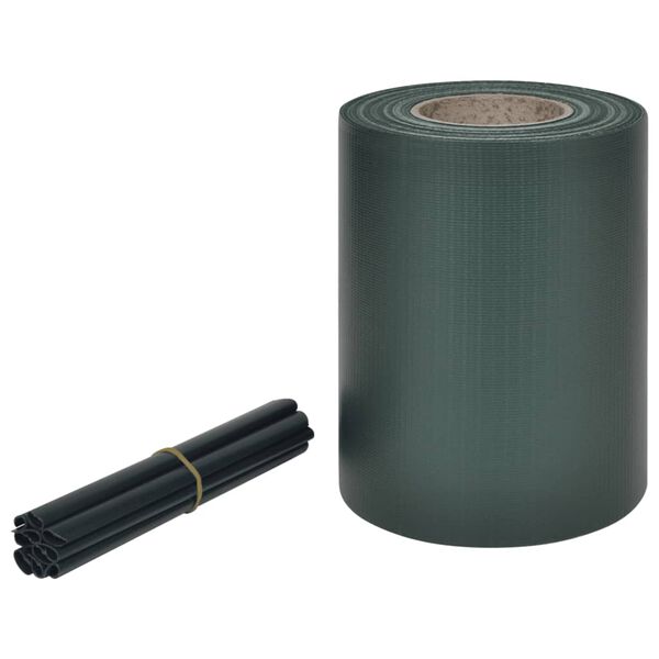 vidaXL dārza aizslietnis, PVC, 70x0,19 m, zaļš