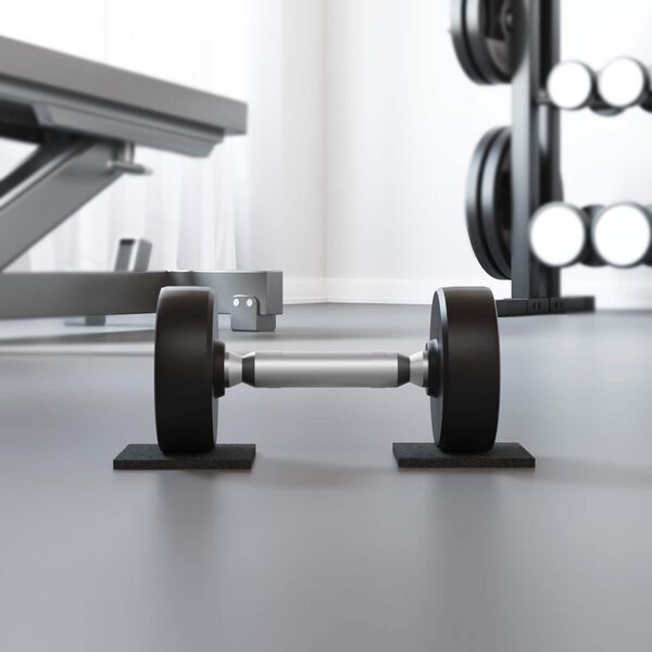 vidaXL Gumijas granulu terases paklājs Melns 9 x 9 x 0,6 cm Gumija