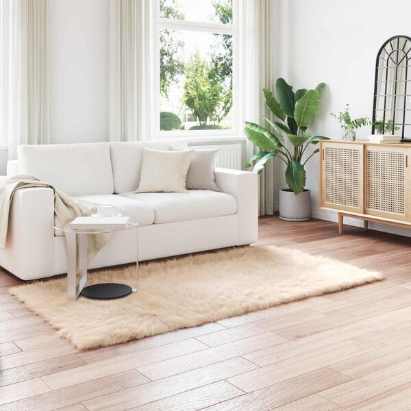 vidaXL Mākslīgā aitādas paklājs Tafalla Bē&scaron;a 80 x 200 cm Poliesters