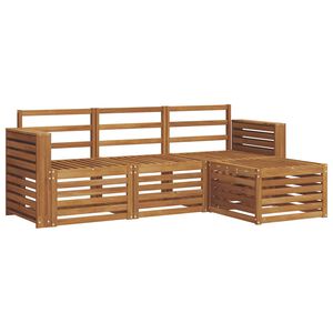vidaXL Āra dīvānu komplekts 4 pcs Dabiska