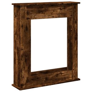 vidaXL kamīna apmale, ozola krāsa, 75x20x87,5 cm, konstruēts koks