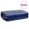vidaXL brezenta pārklājs, zils, 3x4 m, 650 g/m&sup2;