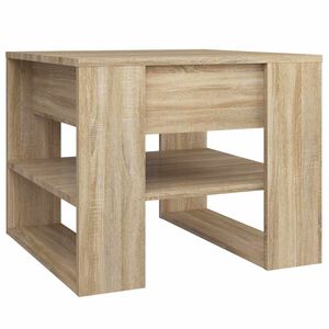 vidaXL kafijas galdiņ&scaron;, ozolkoka krāsa, 55,5x55x45cm inženierijas koks