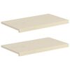 vidaXL Logu palodzes 2 gab. Balts 70 x 30 x 2 cm Cietā ozola koks