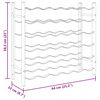 vidaXL vīna pudeļu plaukts, 36 pudelēm, zelta krāsas metāls