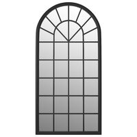 vidaXL spogulis, melns, 90x45 cm, dzelzs, izmantošanai telpās