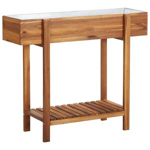 vidaXL augstā puķu kaste, akācijas masīvkoks un cinks