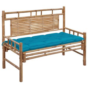 vidaXL dārza sols ar matraci, 120 cm, bambuss
