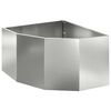 vidaXL Stūra stādītājs Sudraba 60 x 60 x 35 cm Cinkots tērauds