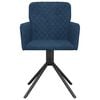 vidaXL grozāmi virtuves krēsli, 2 gab., zils samts