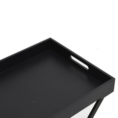vidaXL galdiņš, salokāms, melns, 48x34x61 cm, MDF