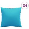 vidaXL Izkaisītie spilveni Vienkrāsains 4 pcs Tirkīzzila 50 x 50 cm