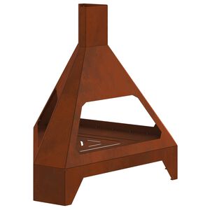 vidaXL Uguns bļoda Rūsa 50 x 43 x 52 cm Novecināts tērauds