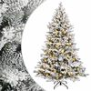 vidaXL Mākslīgā Saliekamā Ziemassvētku Egle 150 cm 150 LED Silti balts