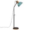 vidaXL grīdas lampa, 25 W, bružāti zila, 30x30x100-150 cm E27