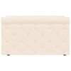 vidaXL dīvāngulta ar matraci, USB, krēmkrāsas audums, 90x200 cm