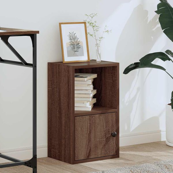 vidaXL grāmatu plaukts, brūna koka, 31x24x52 cm, inženierijas koks