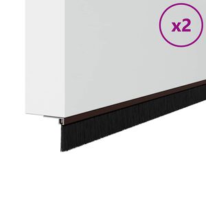 vidaXL Pašlīpojošas durvju birstes 2 pcs Brūna 100 cm