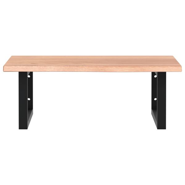 vidaXL izlietnes plaukts, stiprināms pie sienas, tērauds, ozola koks