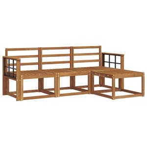 vidaXL Āra dīvānu komplekts 4 pcs Dabiska