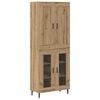 vidaXL Augstais skapītis 2 pcs Artisānā ozols 69,5 x 34 x 180 cm