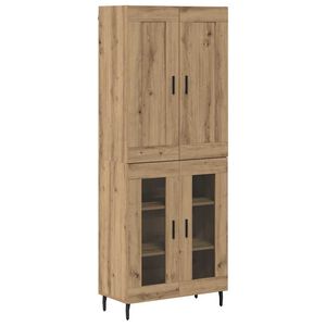 vidaXL Augstais skapītis 2 pcs Artisānā ozols 69,5 x 34 x 180 cm
