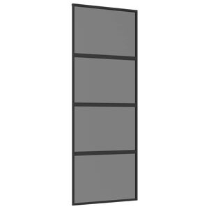 vidaXL Slīdo&scaron;ās durvis 76 x 205 cm Sakarsēts stikls un alumīnijs