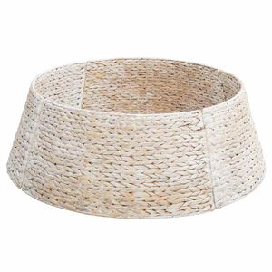 vidaXL Ziemassvētku koka apmale Apaļ&scaron; Balts 75 x 75 x 25 cm