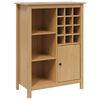 vidaXL Vīna skapis HILL Medus brūns 79.5 x 40 x 107.5 cm Cieta priede