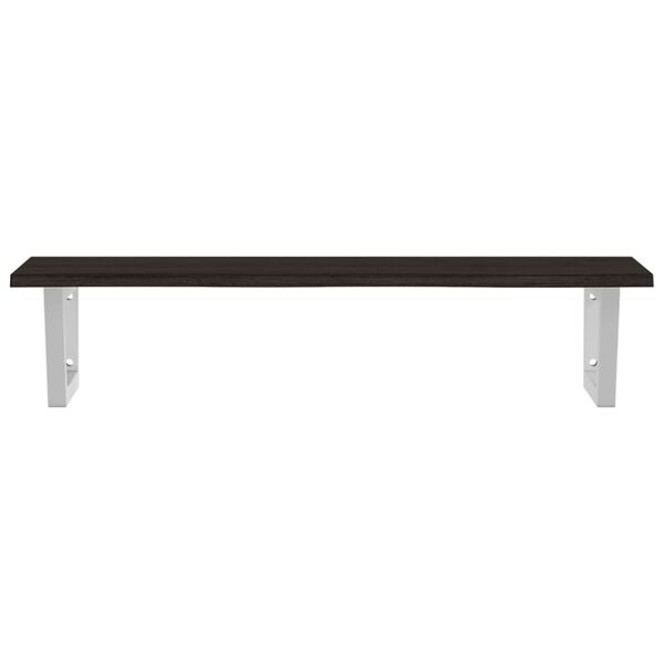 vidaXL izlietnes plaukts, stiprināms pie sienas, tērauds, ozola koks