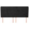 vidaXL galvgalis ar malām, 163x23x118/128 cm, melns samts