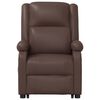 vidaXL masāžas krēsls, paceļams, brūna mākslīgā āda