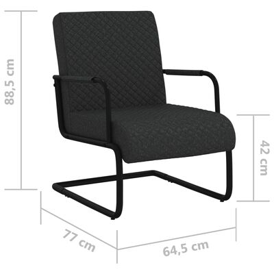 vidaXL konsoles krēsls, melna mākslīgā āda