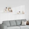 vidaXL sienas plaukti, 2 gab., balti, 120x23,5x3,8 cm, MDF