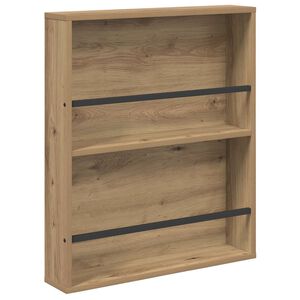 vidaXL Žurnālu statīvs ar plauktu Artisānā ozols 60 x 12 x 70 cm