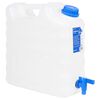 vidaXL ūdens tvertne ar krānu, caurspīdīga, 15 L, plastmasa