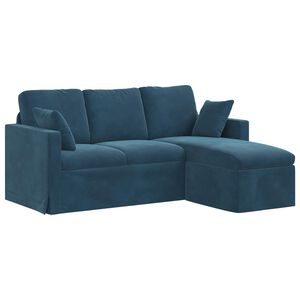 vidaXL Dīvāns Zila 178 x 134 x 80 cm Samts