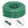 vidaXL dārza &scaron;ļūtene ar savienojumiem, zaļa, 0,75", 10 m, PVC